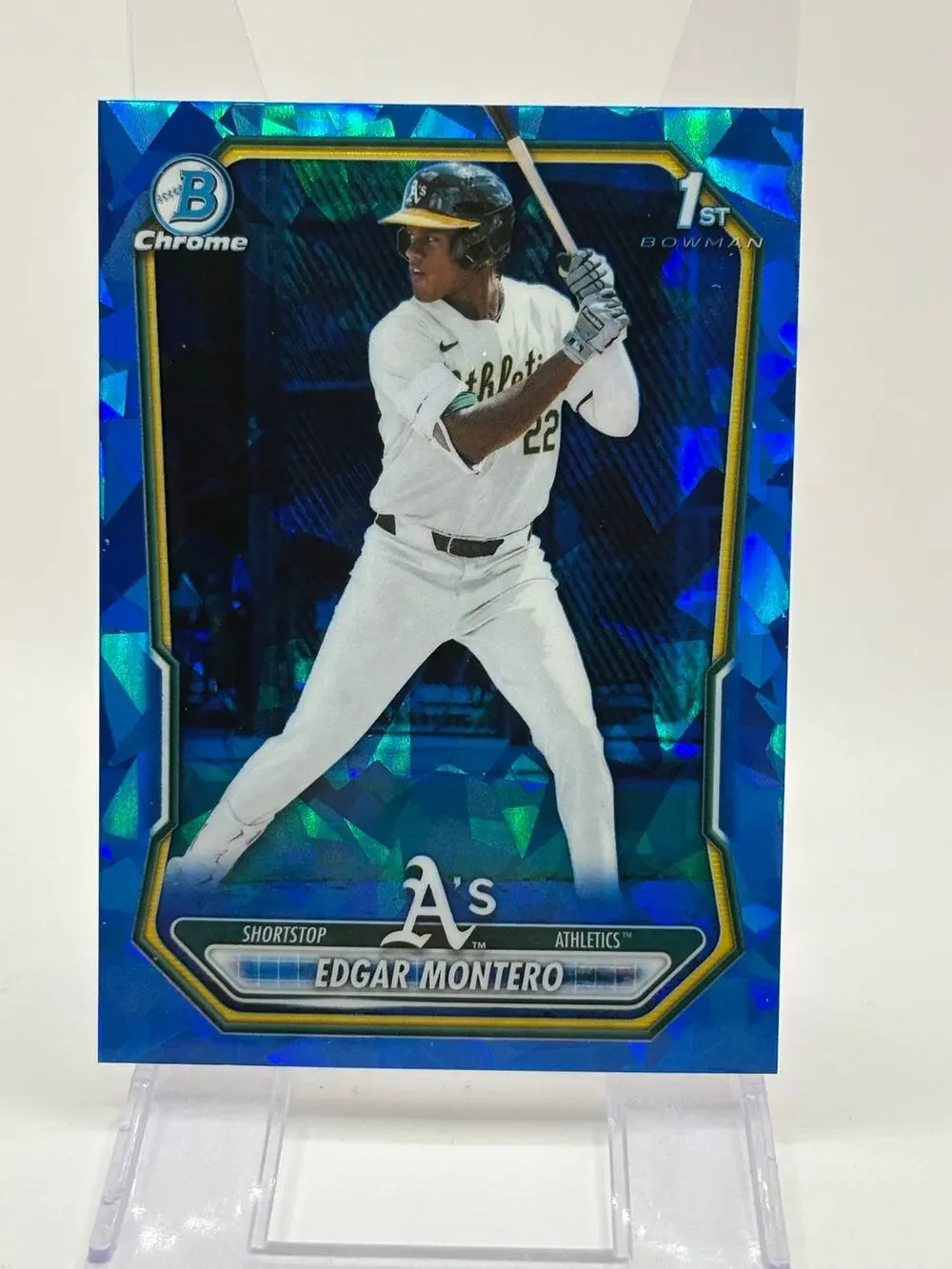 2026 Bowman Sapphire Edgar Montero 1st Chrome Prospect Oakland Athletics